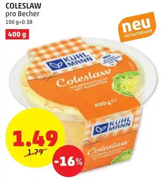 PENNY COLESLAW pro Becher Angebot