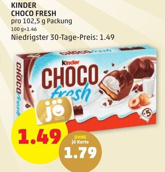 PENNY KINDER CHOCO FRESH pro 102,5 g Packung Angebot