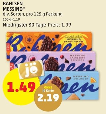 PENNY BAHLSEN MESSINO* div. Sorten, pro 125 g Packung Angebot