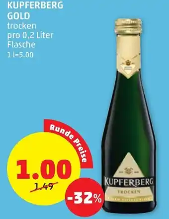PENNY KUPFERBERG GOLD trocken pro 0,2 Liter Flasche Angebot