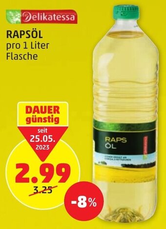 PENNY RAPSÖL pro 1 Liter Flasche Angebot