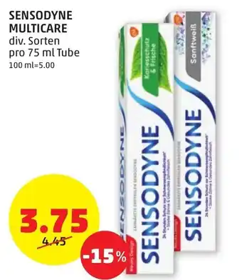 PENNY SENSODYNE MULTICARE div. Sorten pro 75 ml Tube 100 ml-5.00 Angebot