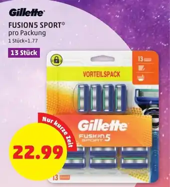 PENNY Gillette FUSIONS SPORT** pro Packung Angebot