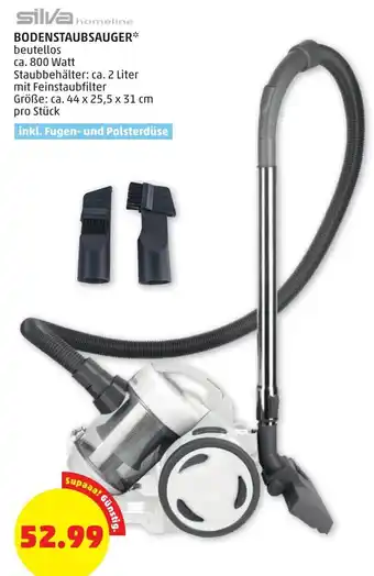 PENNY silva BODENSTAUBSAUGER* ca. 800 Watt Angebot