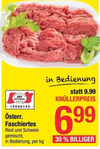 Maximarkt Österr. Faschiertes Rind und Schwein gemischt, in Bedienung, per kg Angebot