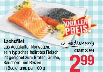 Maximarkt Lachsfilet in Bedienung, per 100 g Angebot