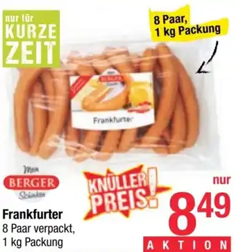 Maximarkt Frankfurter 8 Paar verpackt, 1 kg Packung Angebot