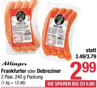 Maximarkt Frankfurter oder Debreziner 2 Paar, 240 g Packung Angebot