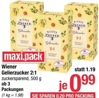 Maximarkt Wiener Gelierzucker 2:1 zuckersparend, 500 g Angebot