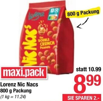 Maximarkt Lorenz Nic Nacs 800 g Packung Angebot