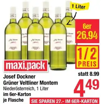 Maximarkt Josef Dockner Grüner Veltliner Montem Niederösterreich, 1 Liter Angebot