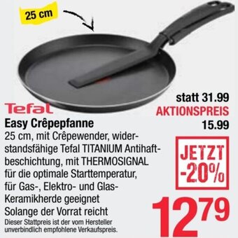 Maximarkt Tefal Easy Crêpepfanne 25 cm Angebot