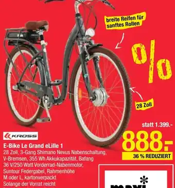 Maximarkt KROSS E-Bike Le Grand eLille 1 28 Zoll Angebot