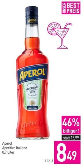 Sutterlüty Aperol Aperitivo Italiano 0,7 Liter Angebot