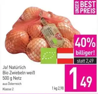 Sutterlüty Ja! Natürlich Bio Zwiebeln weiß 500 g Netz Angebot