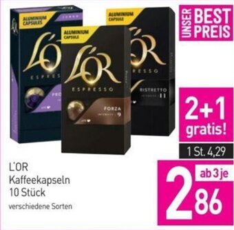 Sutterlüty L'OR Kaffeekapseln 10 Stück verschiedene Sorten Angebot