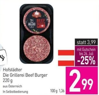 Sutterlüty Hofstädter Die Grillerei Beef Burger 220 g Angebot