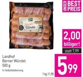 Sutterlüty Landhof Berner Würstel 500 g Angebot