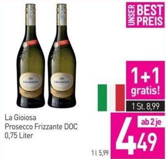Sutterlüty La Gioiosa Prosecco Frizzante DOC 0,75 Liter Angebot