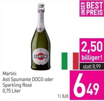 Sutterlüty Martini Asti Spumante DOCG oder Sparkling Rosé 0,75 Liter Angebot