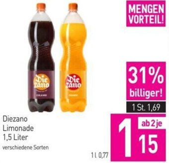 Sutterlüty Diezano Limonade 1,5 Liter Angebot
