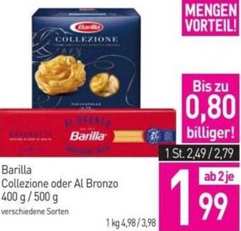 Sutterlüty Barilla Collezione oder Al Bronzo 400 g/500 g Angebot