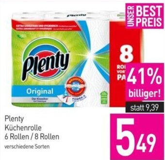 Sutterlüty Plenty Küchenrolle 6 Rollen / 8 Rollen verschiedene Sorten Angebot