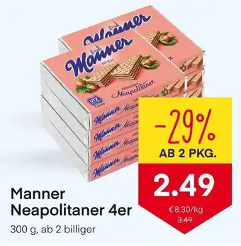 MPreis Manner Neapolitaner 4er 300 g, ab 2 billiger Angebot