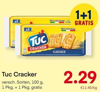 MPreis Tuc Cracker versch. Sorten, 100 g, Angebot