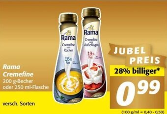 Nah&Frisch Rama Cremefine 200 g-Becher oder 250 ml-Flasche Angebot