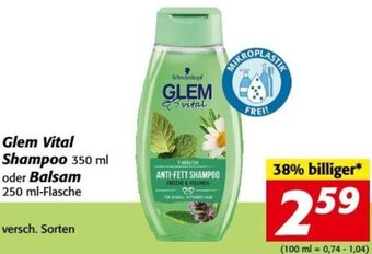Nah&Frisch Glem Vital Shampoo 350 ml oder Balsam 250 ml-Flasche Angebot