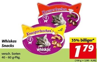 Nah&Frisch Whiskas Snacks versch. Sorten 40- 60 g-Pkg. Angebot