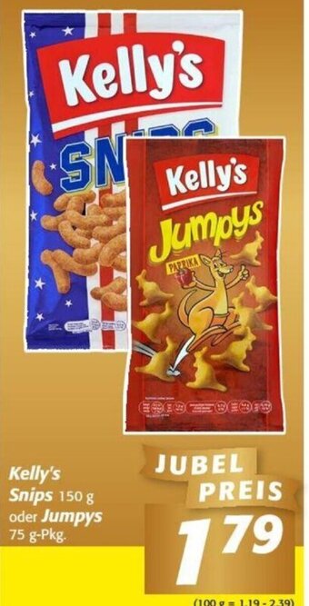 Nah&Frisch Kelly's Snips 150 g oder Jumpys 75 g-Pkg. Angebot