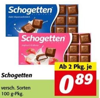 Nah&Frisch Schogetten versch. Sorten 100 g-Pkg. Angebot