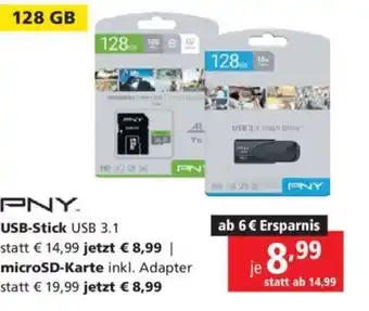 Pagro Diskont PNY USB-Stick USB 3.1 | microSD-Karte inkl. Adapter Angebot