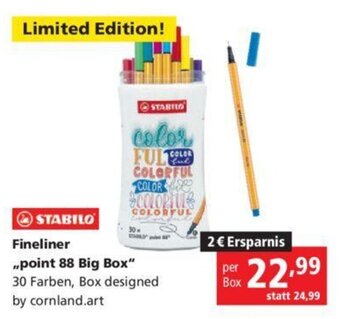 Pagro Diskont STABILO Fineliner ,,point 88 Big Box" Angebot