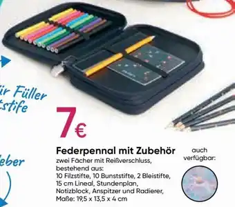 Federpennal mit Zubehör Maße: 19,5 x 13,5 x 4 cm