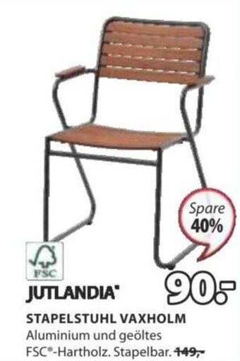 JYSK STAPELSTUHL VAXHOLM Aluminium und geöltes FSC®-Hartholz. Stapelbar. Angebot