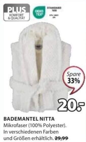 JYSK BADEMANTEL NITTA Mikrofaser ( Angebot