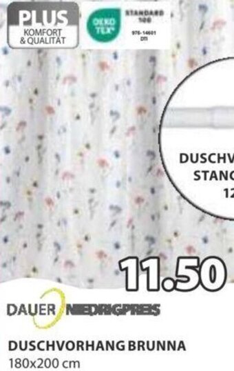 JYSK DUSCHVORHANG BRUNNA 180x200 cm Angebot