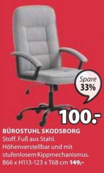 JYSK BÜROSTUHL SKODSBORG B66 x H113-123 x T68 cm Angebot