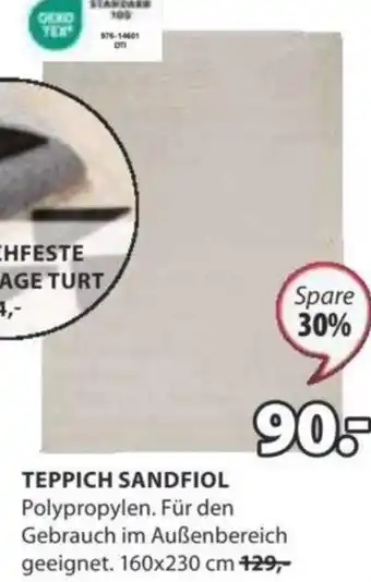 JYSK TEPPICH SANDFIOL Polypropylen. 160 x 230 cm Angebot