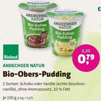 Denn's Biomarkt ANDECHSER NATUR Bio-Obers-Pudding 150 g Angebot