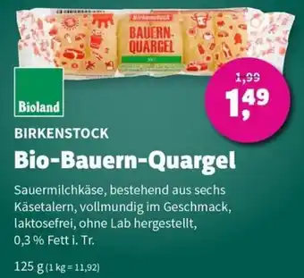 Denn's Biomarkt BIRKENSTOCK Bio-Bauern-Quargel 125 g Angebot