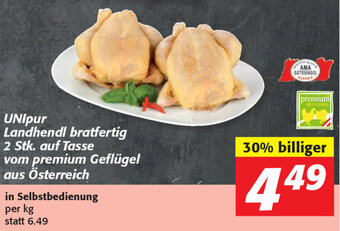 Strasser Markt UNIpur Landhendl Bratfertig 2 Stk. Auf Tasse Vom Premium Geflügel Aus Österreich Angebot
