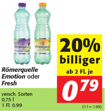 Strasser Markt Römerquelle Emotion Oder Fresh 0,75 l Angebot