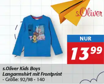 Strasser Markt S.Oliver Kids Boys Langarmshirt Mit Frontprint Angebot