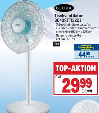 Metro BE COOL Tischventilator BC40STTI2201 Angebot