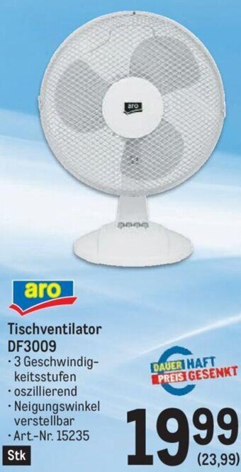 Metro Tischventilator DF3009 Angebot