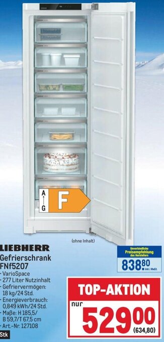 Metro LIEBHERR Gefrierschrank FNf5207 Angebot